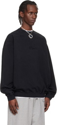 VETEMENTS Black 'Paris' Embroidered Sweatshirt