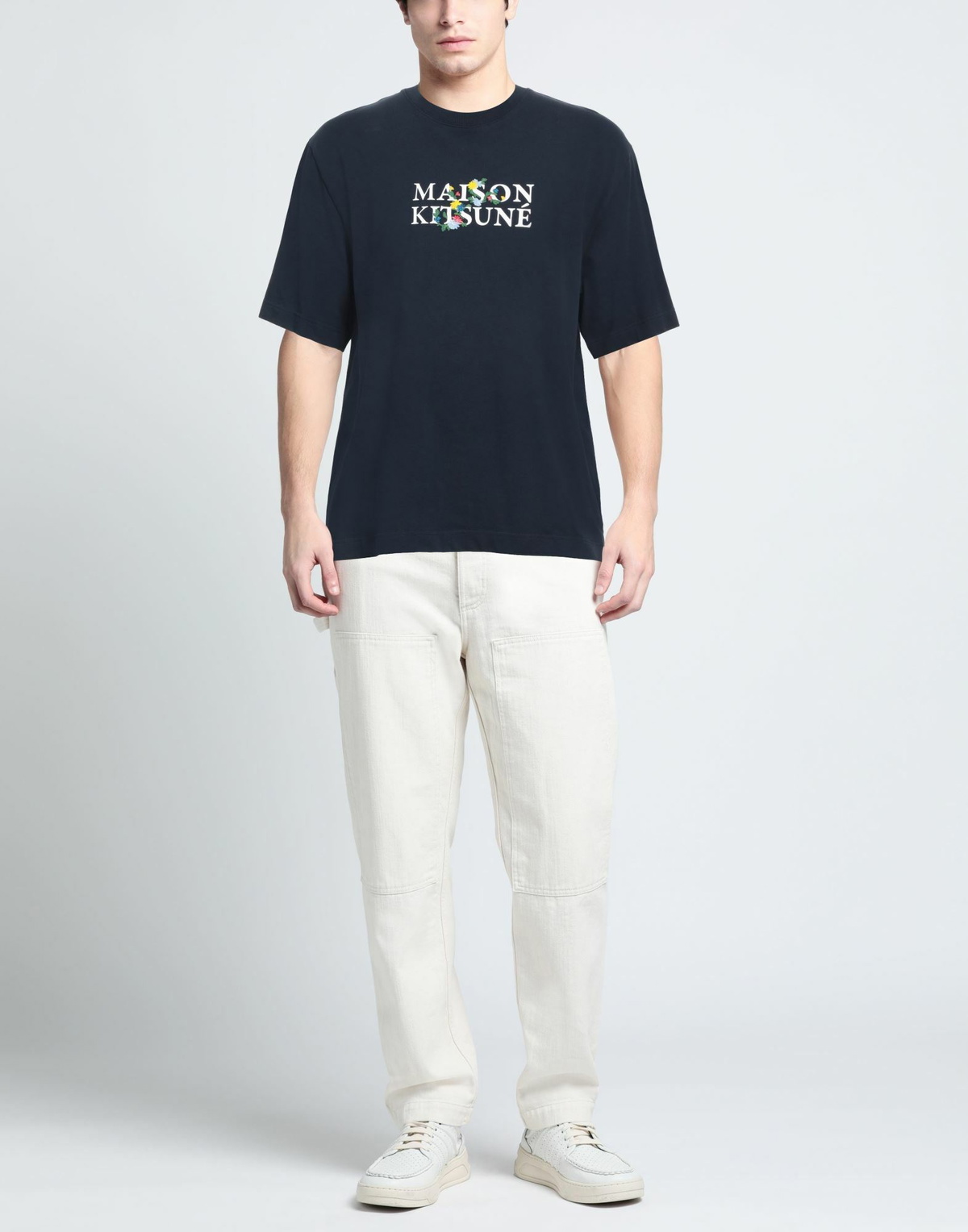 Maison Kitsuné Mens T-shirt Midnight in Blue