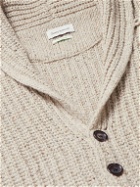 Oliver Spencer - Orkney Shawl-Collar Ribbed Wool-Blend Cardigan - Neutrals