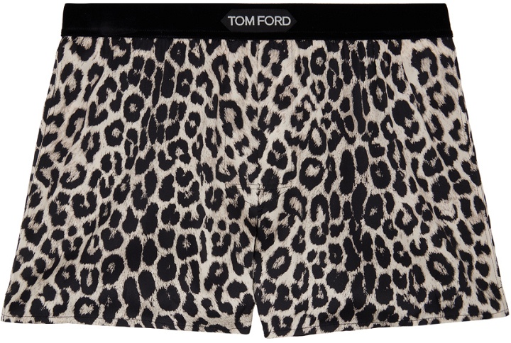Photo: TOM FORD Black & Gray Leopard Boxers