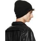 Rick Owens Black Tower Ribbed Beanie