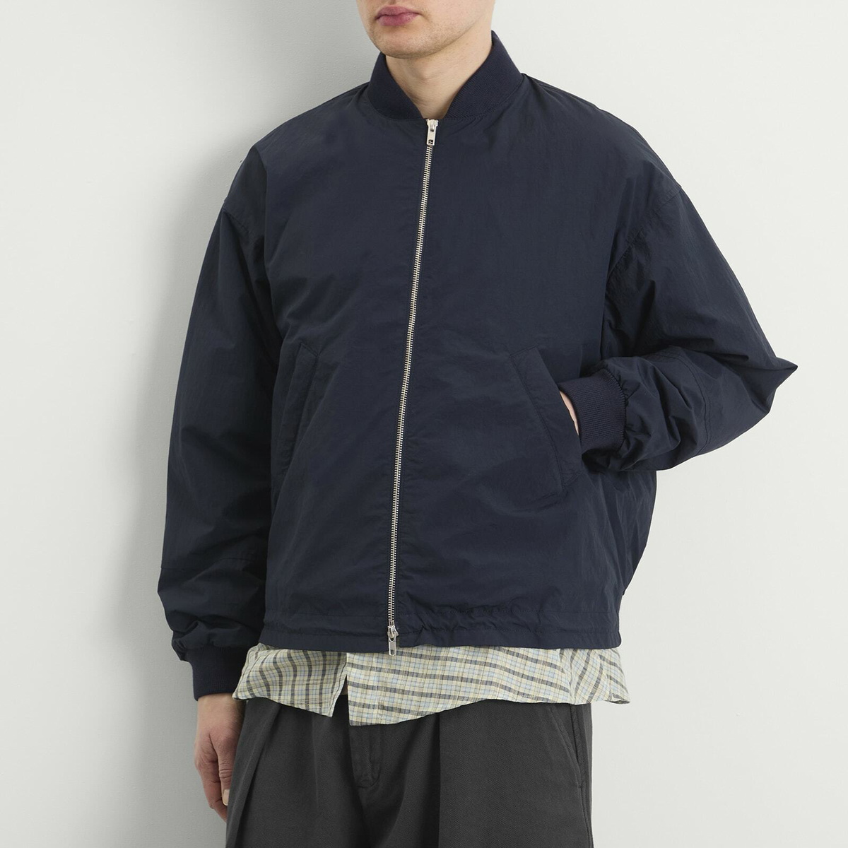 YMC Men's Technical Basement Bomber Jacket in Navy