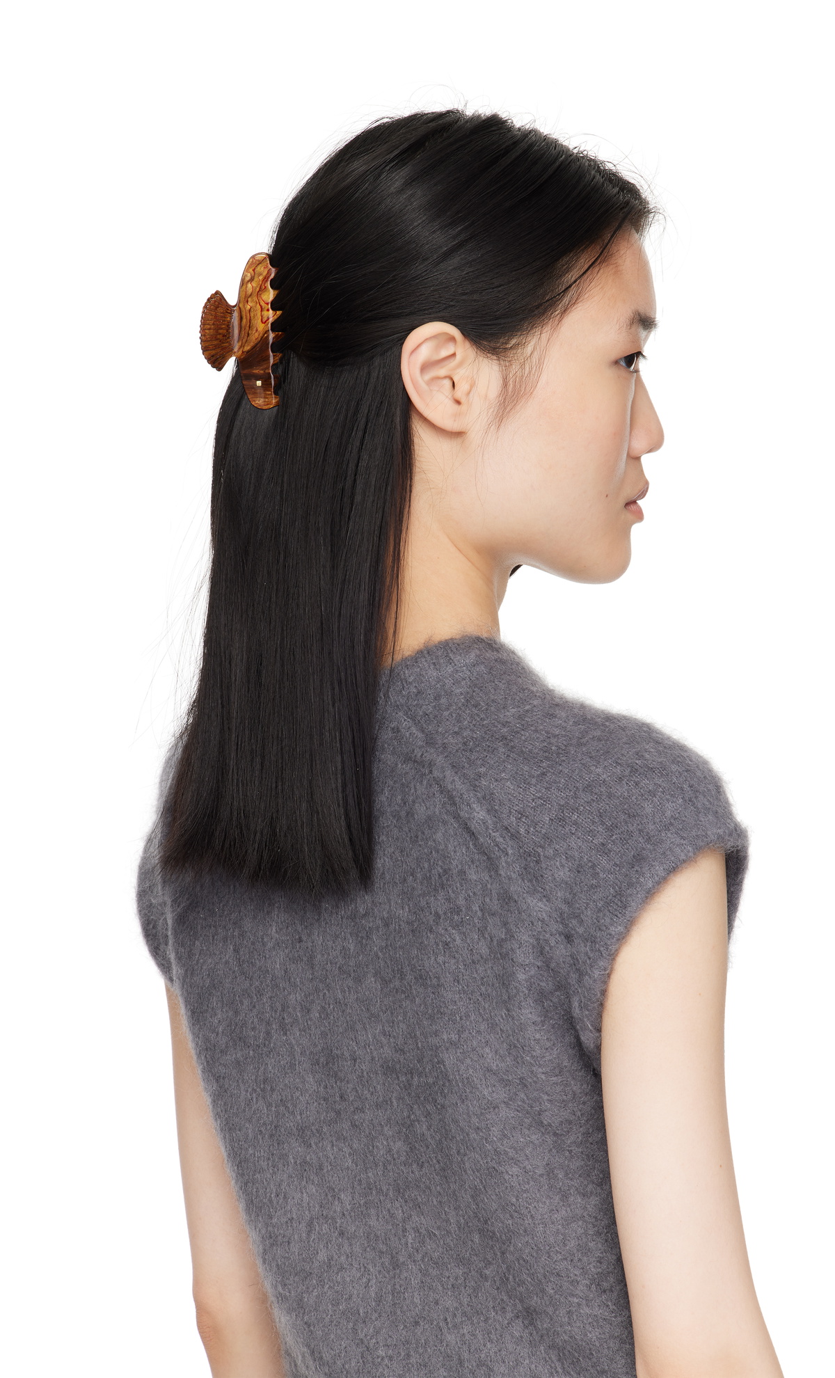 新品SOPHIE BUHAISMALL FAN SHELL CLAW NOIR Small Fan Shell Claw | Sophie Buhai