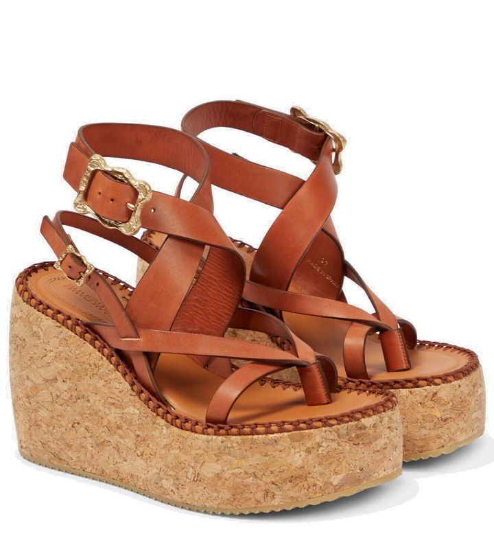 Photo: Zimmermann Leather wedge sandals