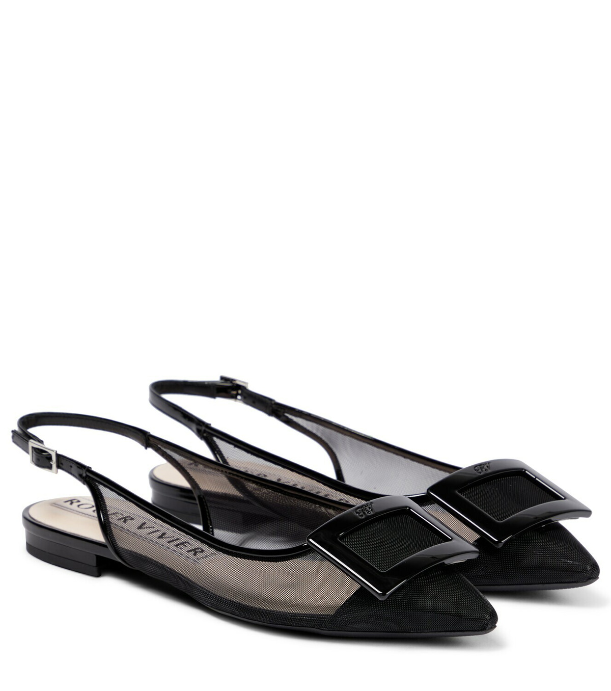 【洗練スタイル】ROGER VIVIER Gommettine フラットシューズ ロジェ・ヴィヴィエ】バレエシューズ ゴメッティーヌ ブラック