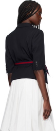 Comme des Garçons Girl Navy Wool Gabardine Medium Blazer