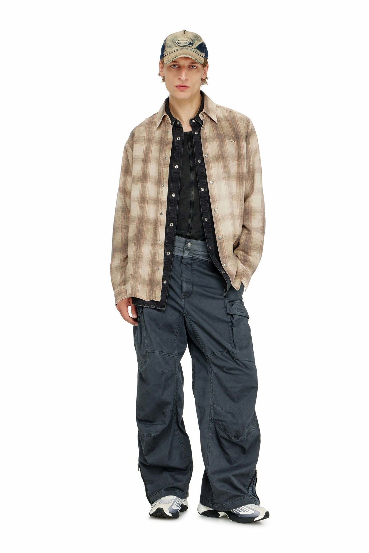 Diesel Cargo pants in cotton and nylon - Pants Mens in Blue