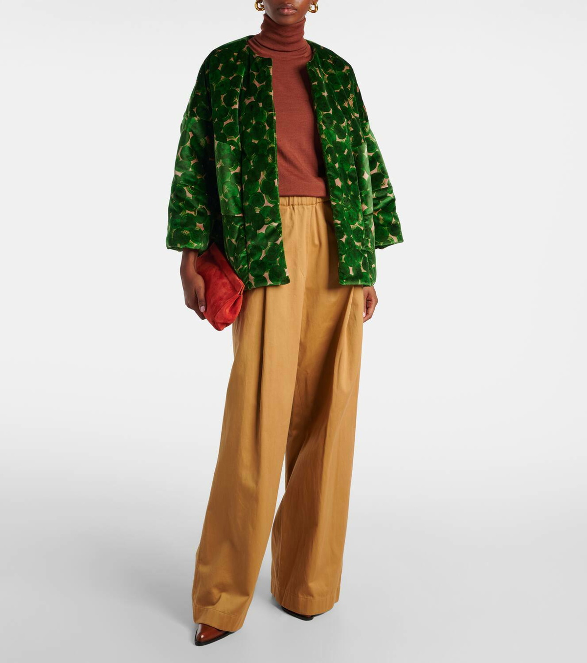 Dries Van Noten Printed velvet bomber jacket Dries Van Noten
