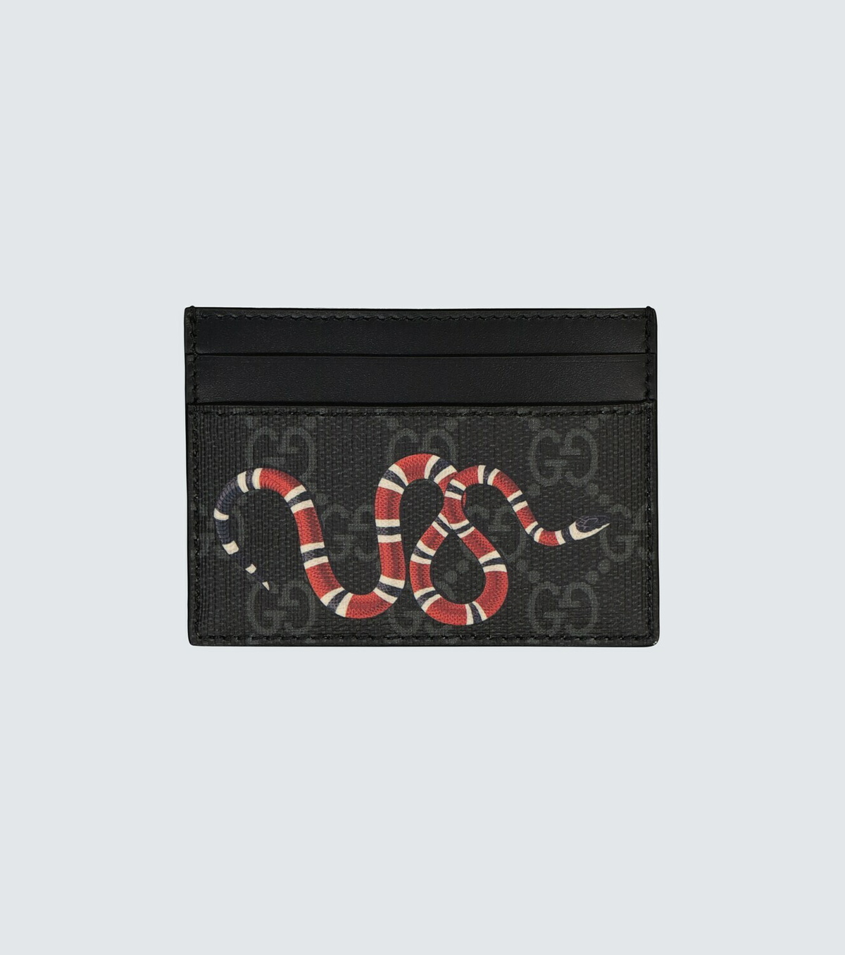 Gucci Black GG Supreme Kingsnake Print Zip-Around Wallet Gucci