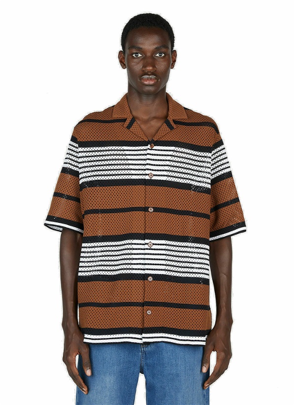 Photo: Burberry - Logo Stripe Shirt in Brown
