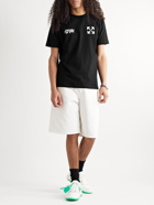 Off-White - Slim-Fit Printed Cotton-Jersey T-Shirt - Black