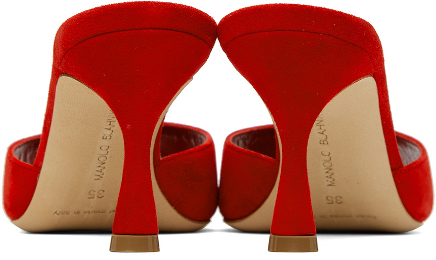 Manolo blahnik red online mules