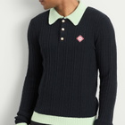 Casablanca Men's Boucle Polo in Black