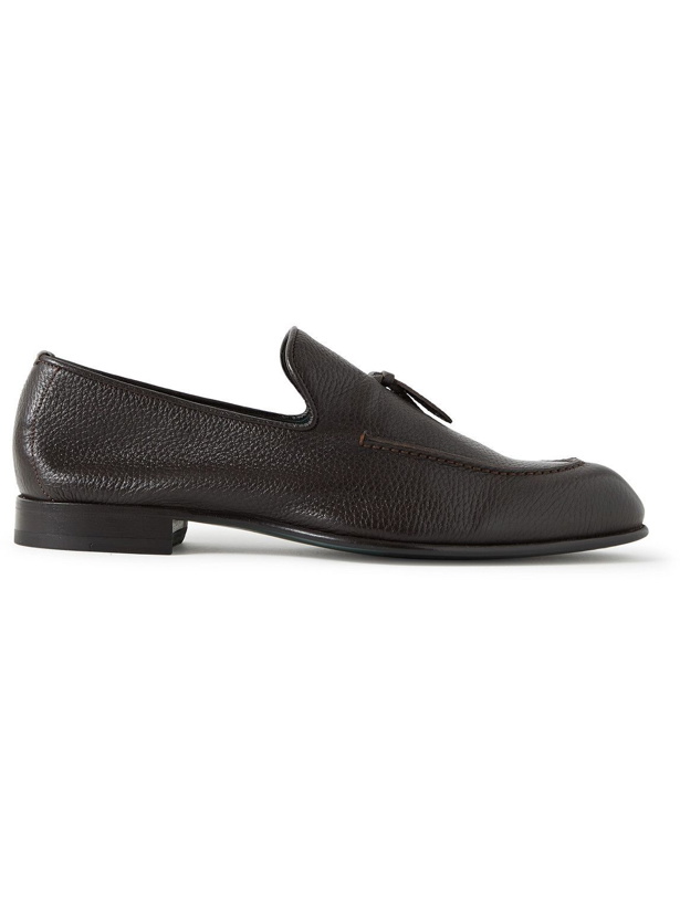 Photo: Brioni - Lukas Full-Grain Leather Tasselled Loafers - Brown