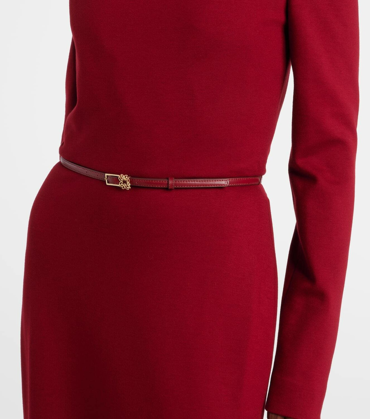 Elie Saab Belted off-shoulder jersey gown
