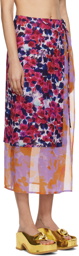 Dries Van Noten Multicolor Floral Midi Skirt