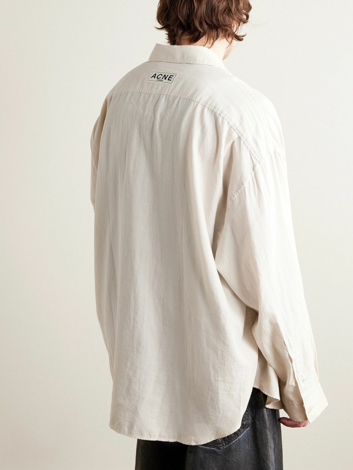 Acne Studios - Setar Oversized Logo-Appliquéd Cotton Shirt