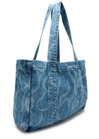 Damson Madder Bagin Printed Denim Tote - One Size
