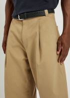 Studio Nicholson Pleated Wide-leg Trousers Tan