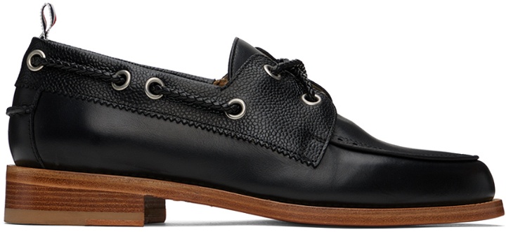 Photo: Thom Browne Black Perforated Loafers