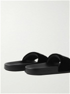 TOM FORD - Harris Logo-Embroidered Velvet Slides - Black