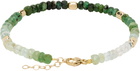 JIA JIA Green Arizona Jumbo Emerald Gold Bead Bracelet