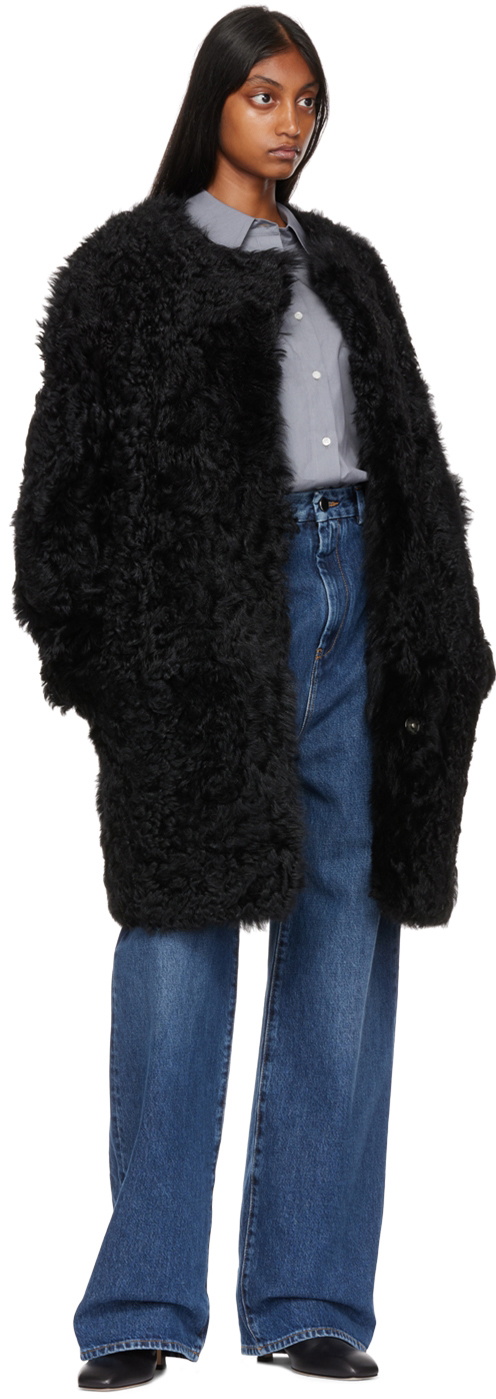 Loulou Studio Black Lagam Shearling Jacket
