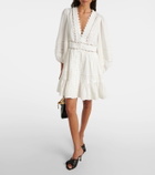 Zimmermann Pop lace-trimmed linen minidress Zimmermann