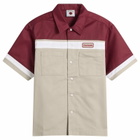 ICECREAM Men's Parlor Work Shirt in Beige/Red