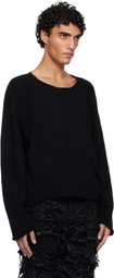Swampgod Black Hand Knit Basic Sweater