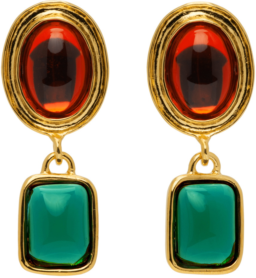Mondo Mondo Gold Jelly Earrings Mondo Mondo