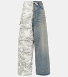 Balenciaga Cotton ripstop and denim cargo pants