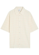 Won Hundred Daniel Checked Cotton-blend Shirt Cream