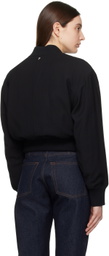 AMI Paris Black Zip Bomber Jacket