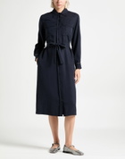 Peserico Womens Midi dress in Midnight blue