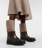 Gabriela Hearst - Aidan leather and cashmere felt boots