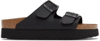 Birkenstock Black Papillio Arizona Platform Sandals
