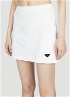 Prada Logo Plaque Skirt female White