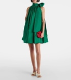 Max Mara Beber halterneck taffeta minidress