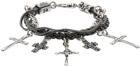 Emanuele Bicocchi Silver Cross Charm Bracelet