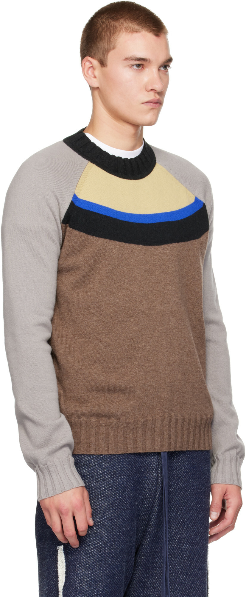 Edward Cuming Brown & Gray Off The Grid Sweater