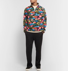 Stüssy - Logo-Embroidered Floral-Print Fleece Half-Zip Sweatshirt - Multi