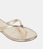 Tory Burch Metallic leather thong sandals