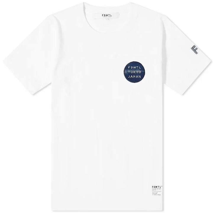 Photo: FDMTL Men's Circle Patch T-Shirt in White