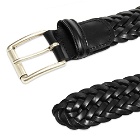 Anderson's Men's Woven Leather Belt in Black