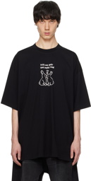 VETEMENTS Black Kissing Bunnies T-Shirt