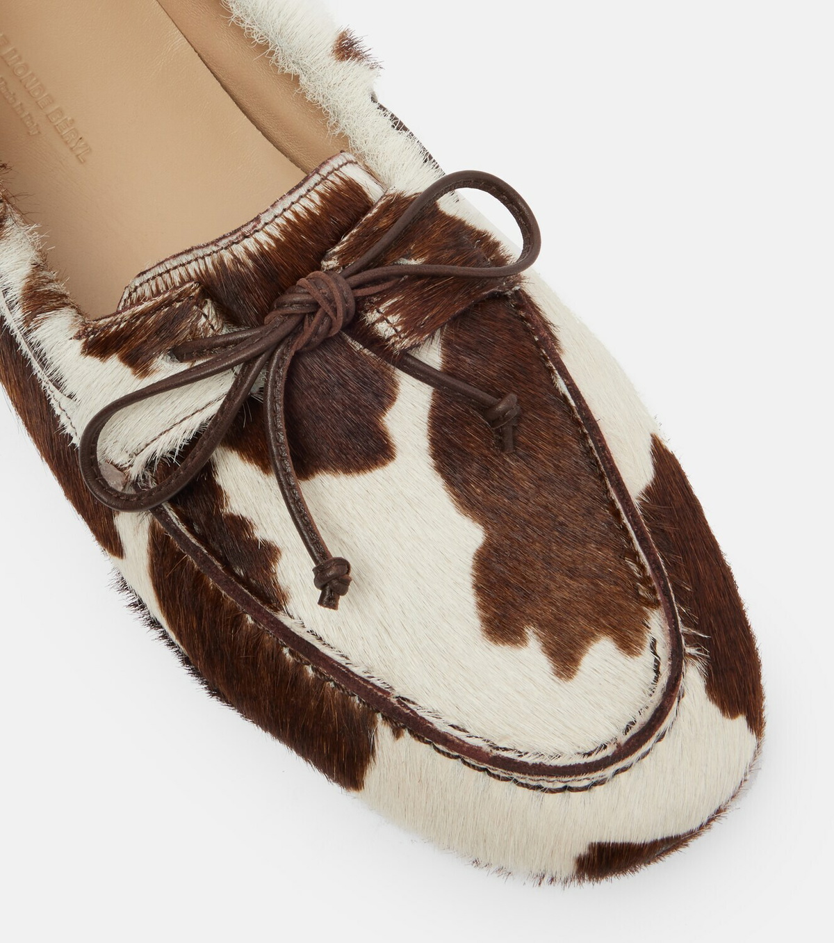 Le Monde Béryl Printed calf hair driving shoes