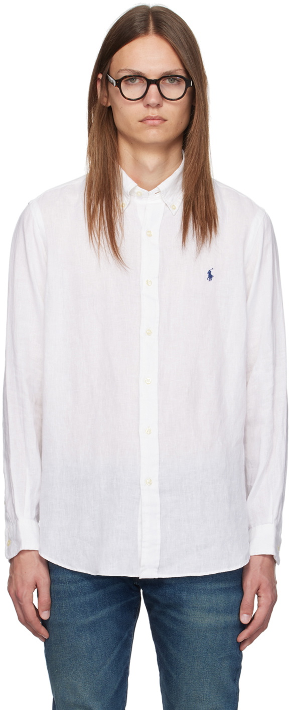 Polo Ralph Lauren White Lightweight Linen Shirt Polo Ralph Lauren