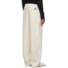 Jil Sander Off-White Cotton Drawstring Trousers