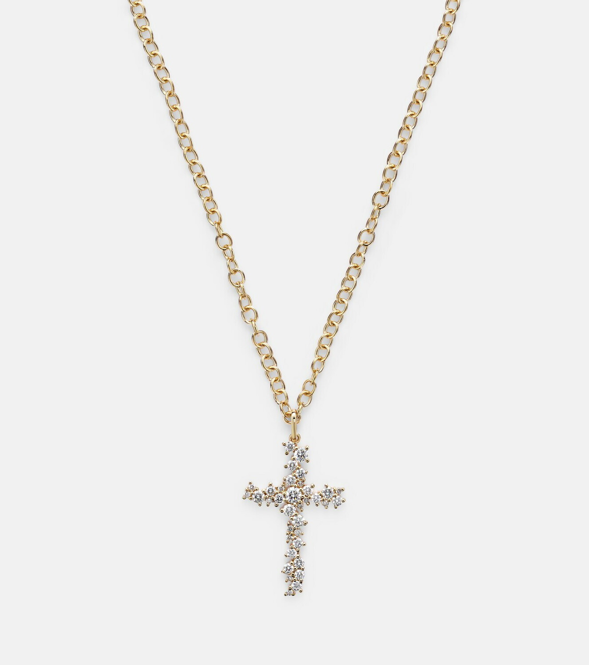 Sydney Evan 14kt gold (585/1000) pendant necklace with diamonds